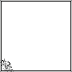 vector frame with floral ornament