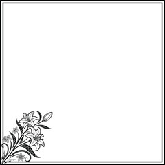 Obraz premium frame with flowers