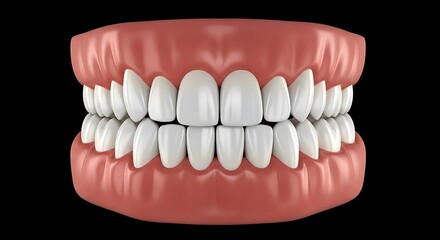 Obraz premium Dental Model Depicting Healthy Teeth and Gums for Educational Purposes and Advertisement