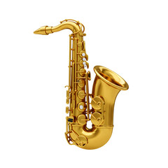Fototapeta premium saxophone isolated on white background