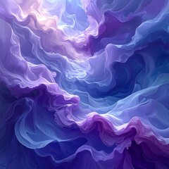 Abstract swirling clouds of vibrant blues and purples