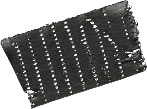 Black Tape with Rows of Raised Dots and Texture adhesive strip isolated on a transparent background