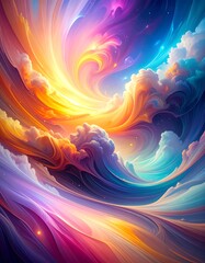 Abstract swirling cloudscape