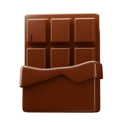 Obraz premium chocolate bar isolated on white