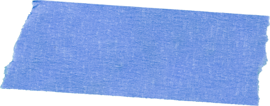 Blue Masking Tape Strip on Gray Surface adhesive isolated on a transparent background