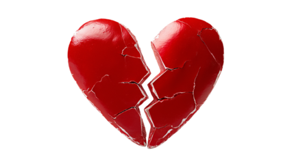 A heart that is broken in half