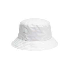 Plain white bucket hat isolated on transparent background