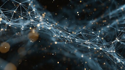 Abstract Background of a Glowing Neural Network &ndash; Concept for Artificial Intelligence, Deep Learning, and Digital Brain