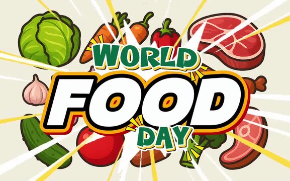 World Food Day Concept with Healthy Food, Global Nutrition, and Sustainability
