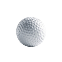 White golf ball isolated on transparent background