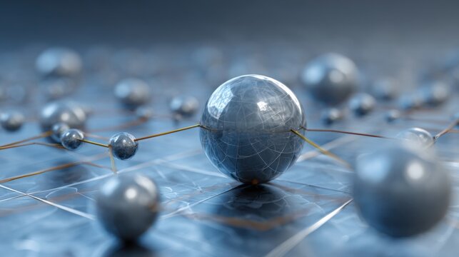 network spheres abstract design - Powered by Adobe