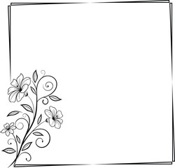 floral frame with floral ornament
