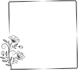 frame with floral ornament