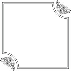 frame for text with flowers
