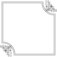 decorative frame with floral ornament