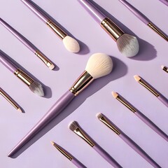 set of makeup brushes