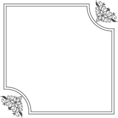 frame for text with flowers