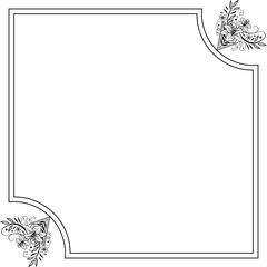 vector frame for text with flowers