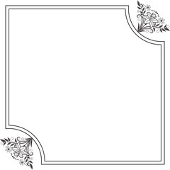 frame for text with flowers
