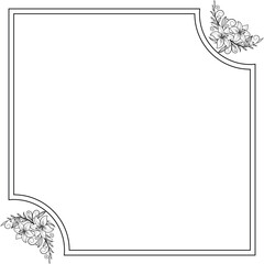 frame for text with flowers