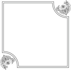 frame with floral ornament