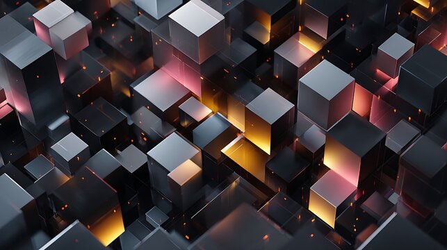 Fototapeta abstract background with cubes
