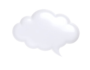 Fototapeta premium A whimsical speech bubble design, perfect for conveying thoughts or dialogue in creative projects and presentations.