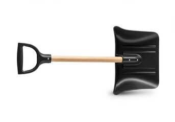 Winter preparation: Clean black snow shovel for effortless snow removal