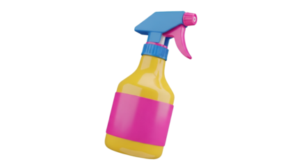 Colorful 3D Render of a Spray Bottle