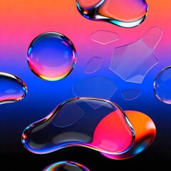 Iridescent Bubbles and Abstract Shapes