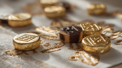 Hanukkah Gelt and Star-Shaped Chocolates – Traditional Sweets for Jewish Festival of Lights