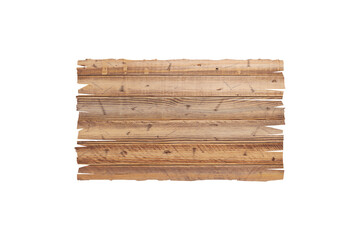 Brown wooden sign on a white background In the concept of the signpost and billboards with clipping path.
