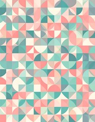 Abstract geometric pattern with circles and triangles