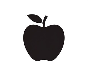 Simple black apple silhouette