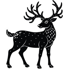 deer silhouette vector illustration