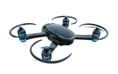 Flying personal assistant drone designed as a high tech appliance showcasing futuristic innovation convenience and imaginative creativity isolated on transparent background PNG