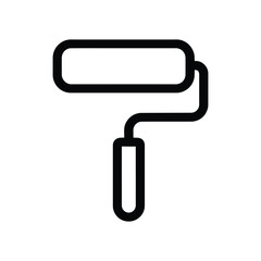 Simple paint roller icon for home improvement and diy projects