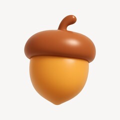 3D acorn illustration design.