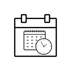Calendar and clock icon representing time management and scheduling