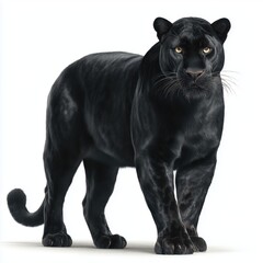 Majestic Black Panther Portrait , PNG isolated cut out image