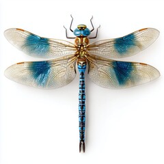 Stunning Dragonfly Detail: A Colorful Insect Close-up , PNG isolated cut out image