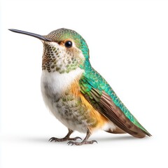Stunning Hummingbird Portrait - Vibrant Colors and Detail , PNG isolated cut out image