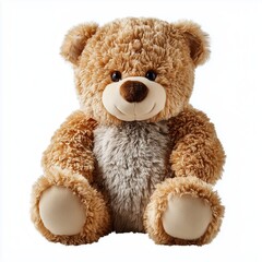 Adorable Plush Teddy Bear , PNG isolated cut out image