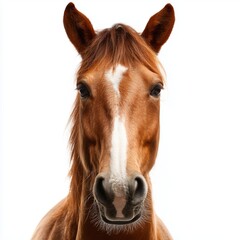 Close-up Portrait of a Majestic Horse , PNG isolated cut out image