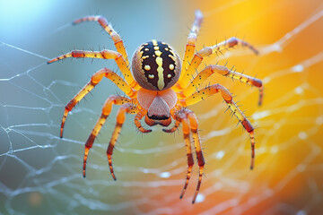 Black and yellow spider showcasing its vibrant colors.