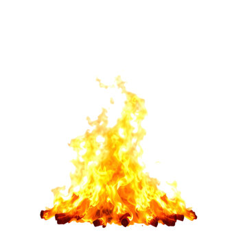 fire in the fireplace with transparent background PNG and JPEG image