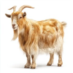 Fototapeta premium Majestic Brown Goat Illustration , PNG isolated cut out image