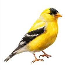 Fototapeta premium Stunning Yellow Bird Illustration , PNG isolated cut out image