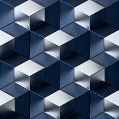 Geometric Pattern of Metallic Cubes