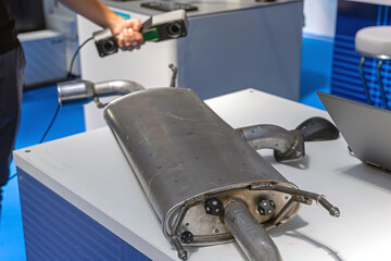 Handheld Portable 3d Laser Scanning Exhaust Car Parts
